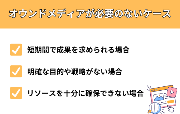 オウンドメディアが必要のないケース