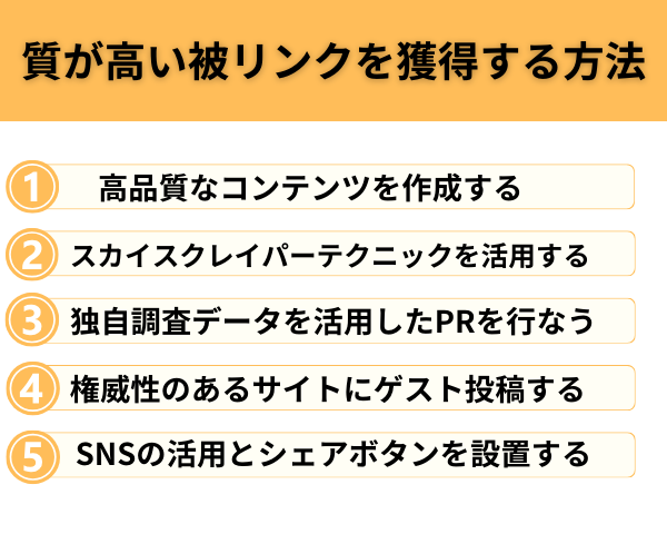 質が高い被リンクを獲得する方法