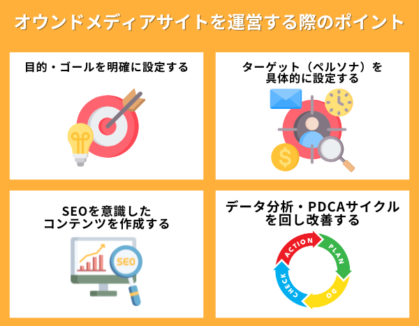 オウンドメディアサイトを運営する際のポイント