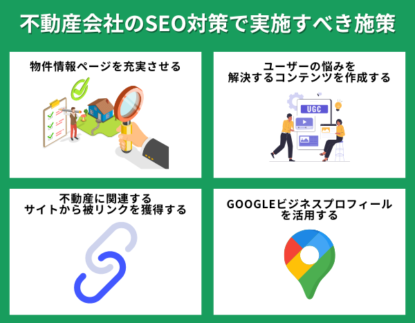 不動産会社のSEO対策で実施すべき施策