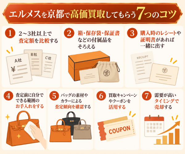 エルメスを京都で高価買取してもらう7つのコツ